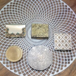 Elegant Gold and Silver Compact Set